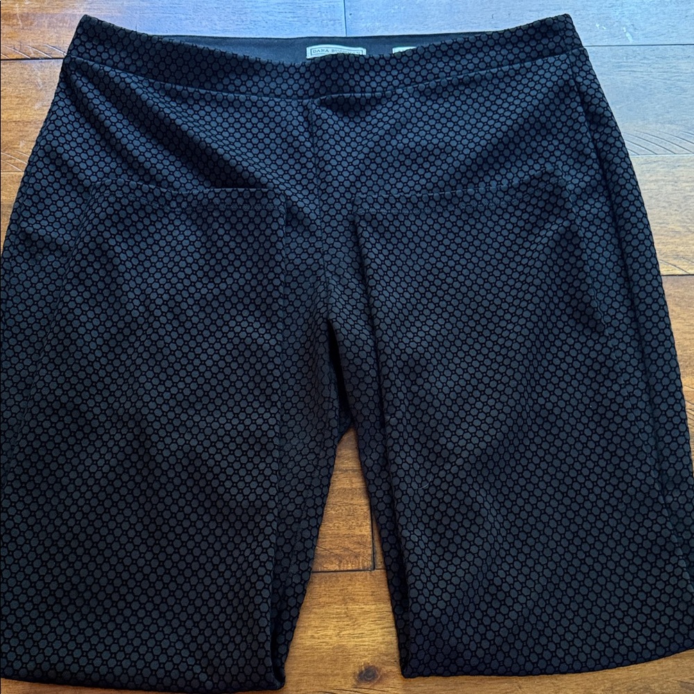 Dana Buchman Black Straight-Leg Trousers